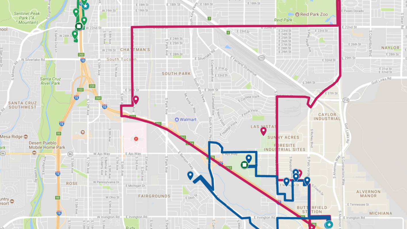 2018 Gem, Mineral and Fossil Showcase map